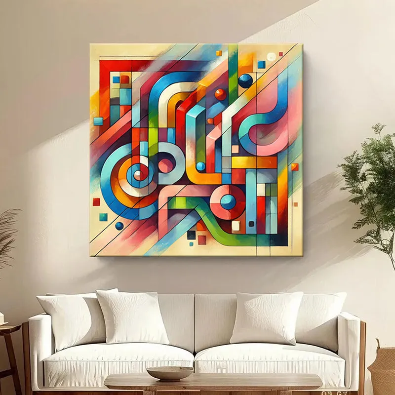 Zig-Zag Color Splash Wall Painting media 1