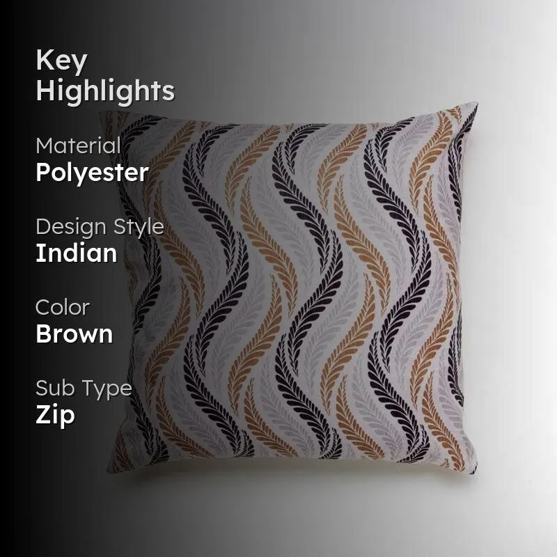 Wavy Abstraction Printed Cushion Cover media 2