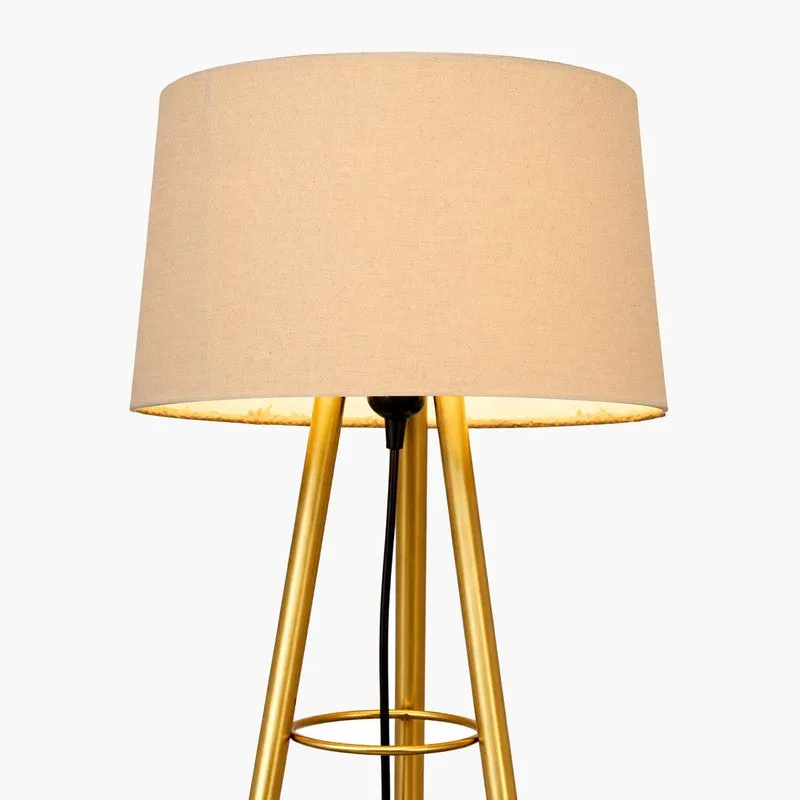 Sleekie Tripod Floor Lamp - Gold & White media 3