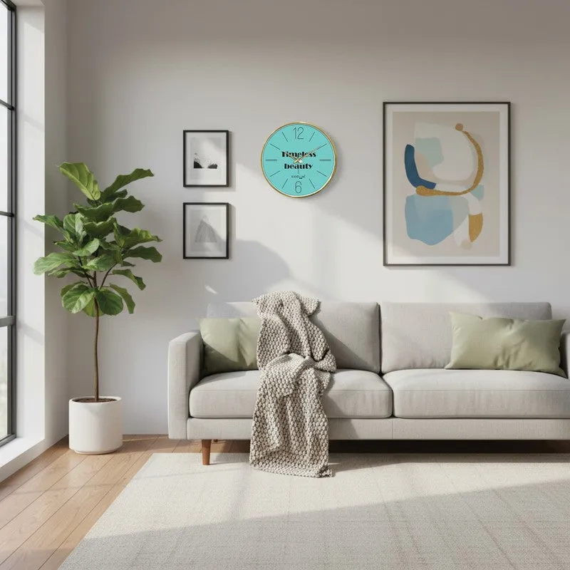 Timeless Beauty Round Analog Wall Clock - Blue media 4