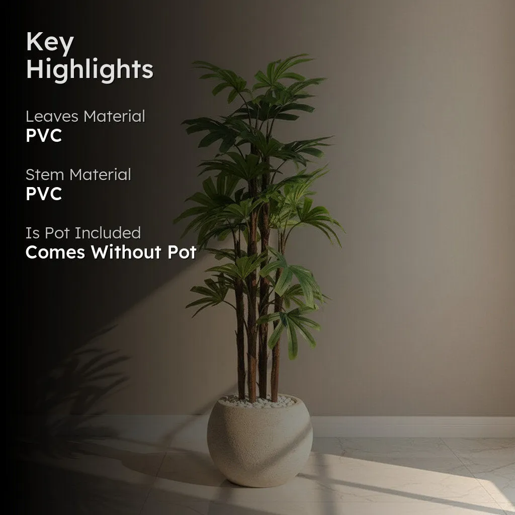 Artificial Rhapis Palm Plant Without Pot - 4.9 Feet media 2