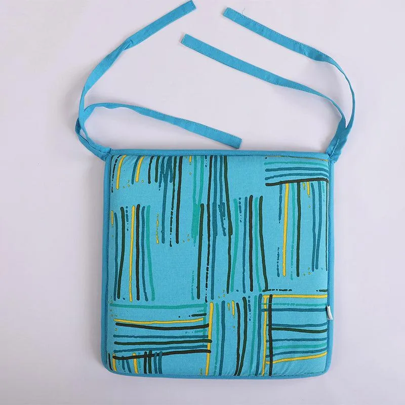 Serene Strokes Geometric Chair Pad - Set Of Two media 4