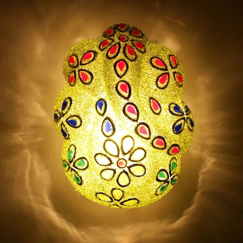 Vighnaharta Glow Glass Wall Lamp - Multicolor media 4