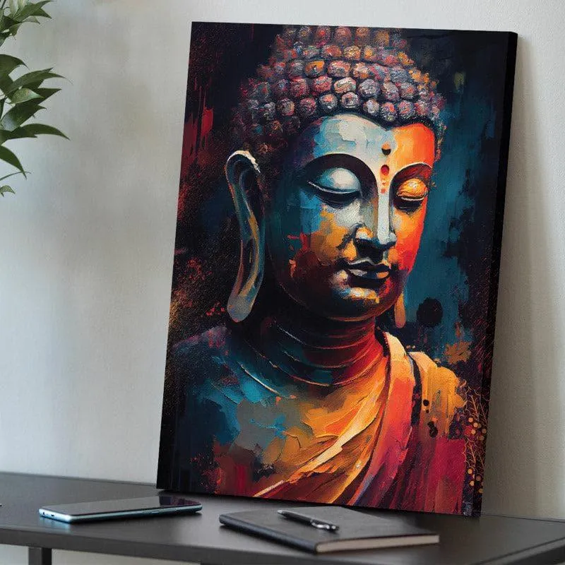Calm Buddha Wall Painting media 3