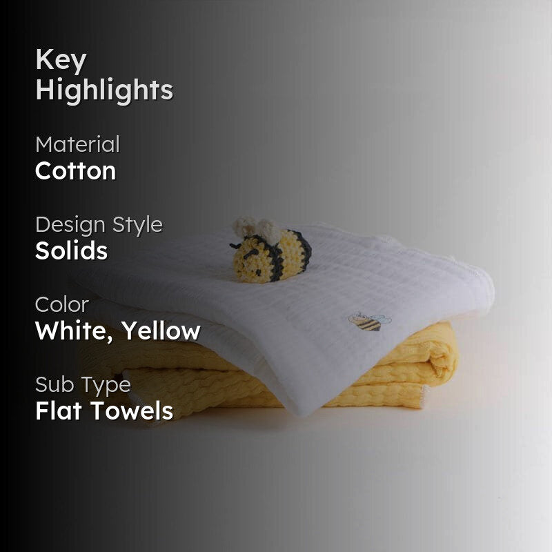Little Maive Baby Bath Towel (Yellow) - Set Of Two media 2