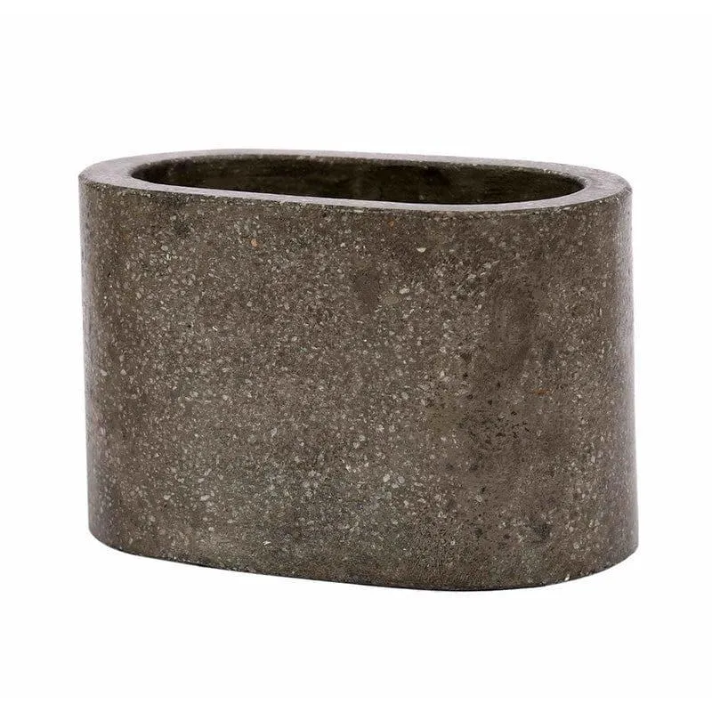 Grey Terrazzo Hand Crafted Marble Planter media 4
