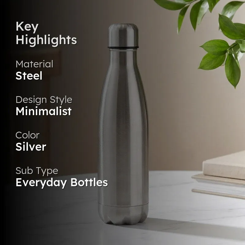 AquaVault Airtight Bottle (Silver) - 500 mL media 2