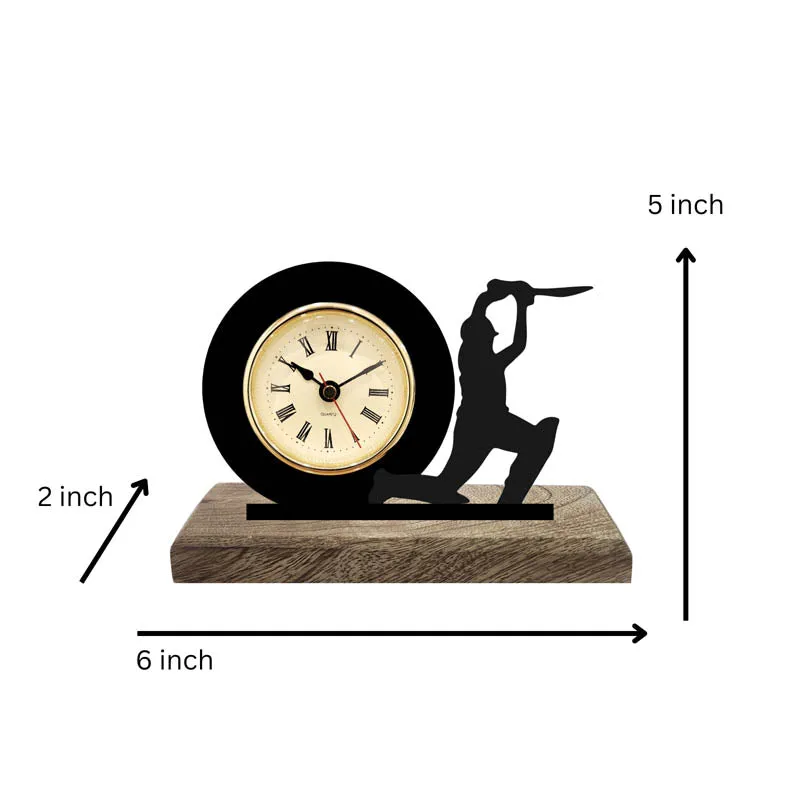 Wicket Watch Iron & Mango Wood Table Clock media 5
