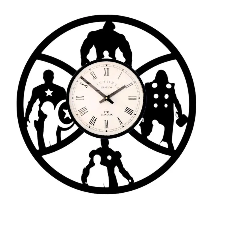 Superheroes Steel Analog Wall Clock media 4