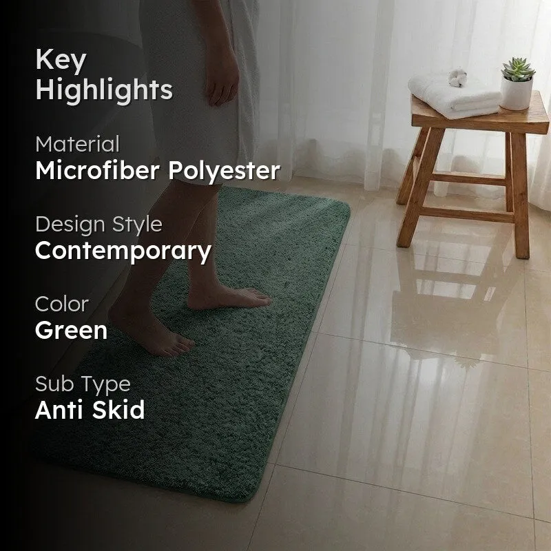 BathEase Anti Skid Runner Rug - Green media 2
