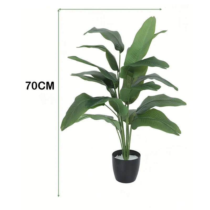 Grover Artificial Banana Plant With Black Plastic Pot - 2.5 Feet media 7