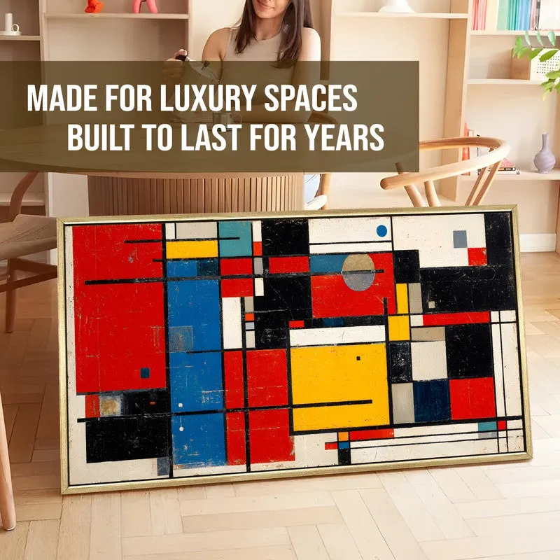 Chromatic Balance Canvas Wall Painting With Frame media 5
