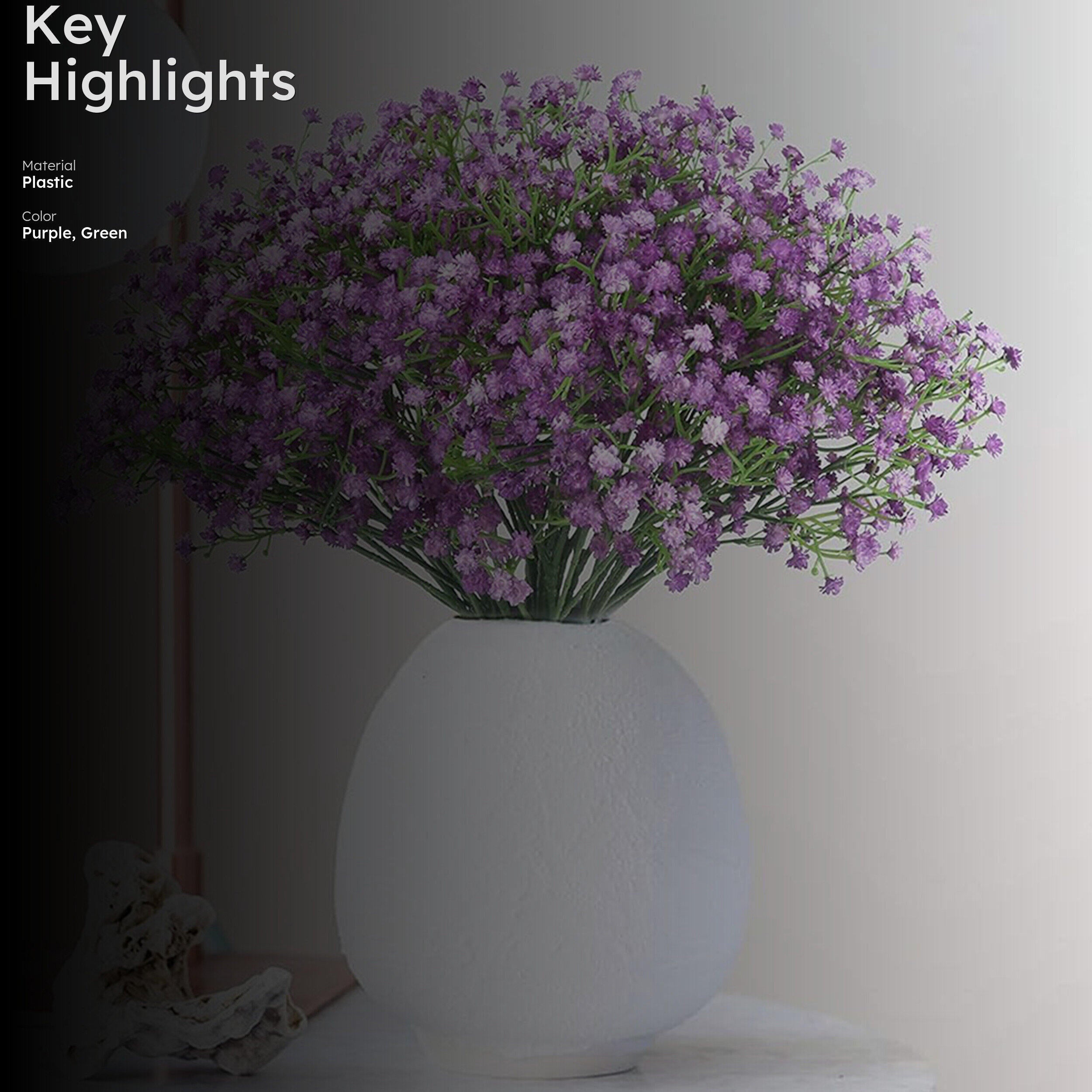 Gypsophila Artificial Flower - Set Of Two media 2