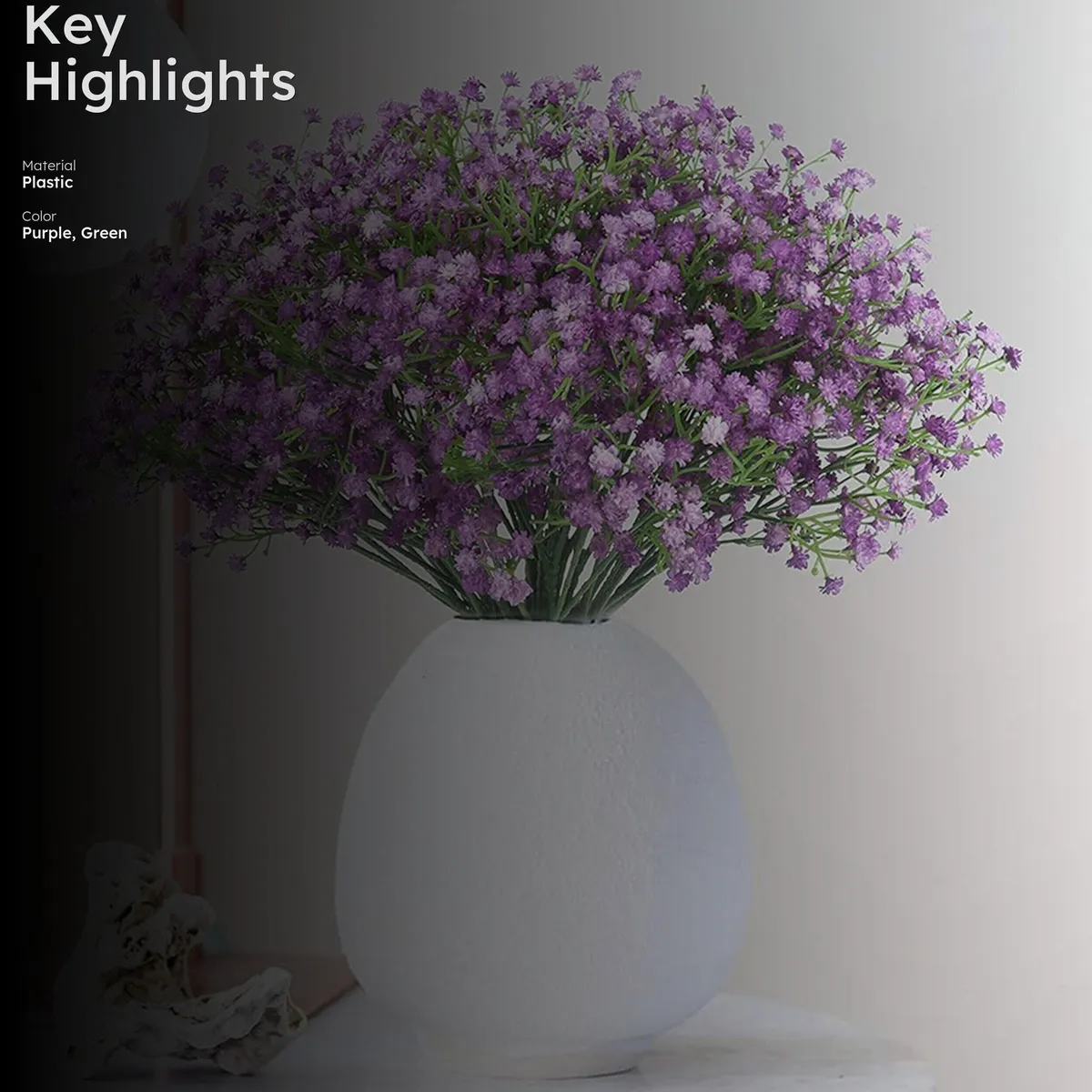 Gypsophila Artificial Flower - Set Of Two media 2