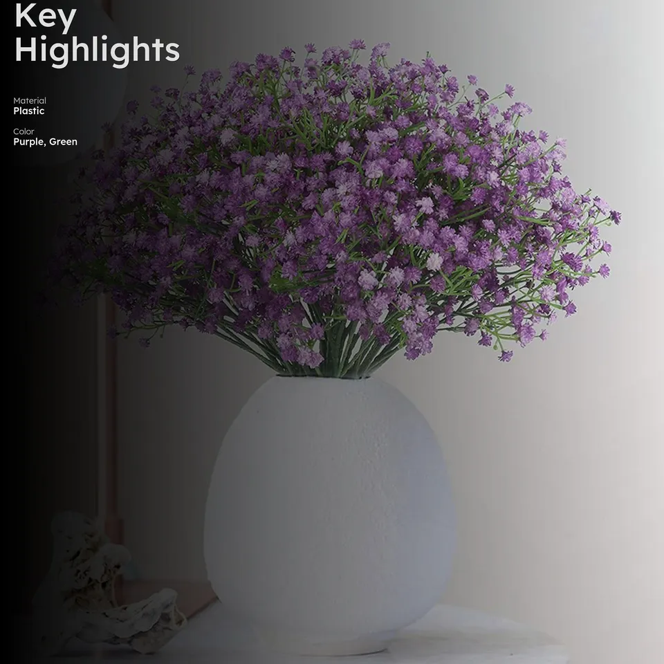 Gypsophila Artificial Flower - Set Of Two media 2