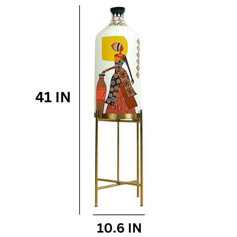 Vividis Hand Painted Metal & Glass Floor Lamp media 5