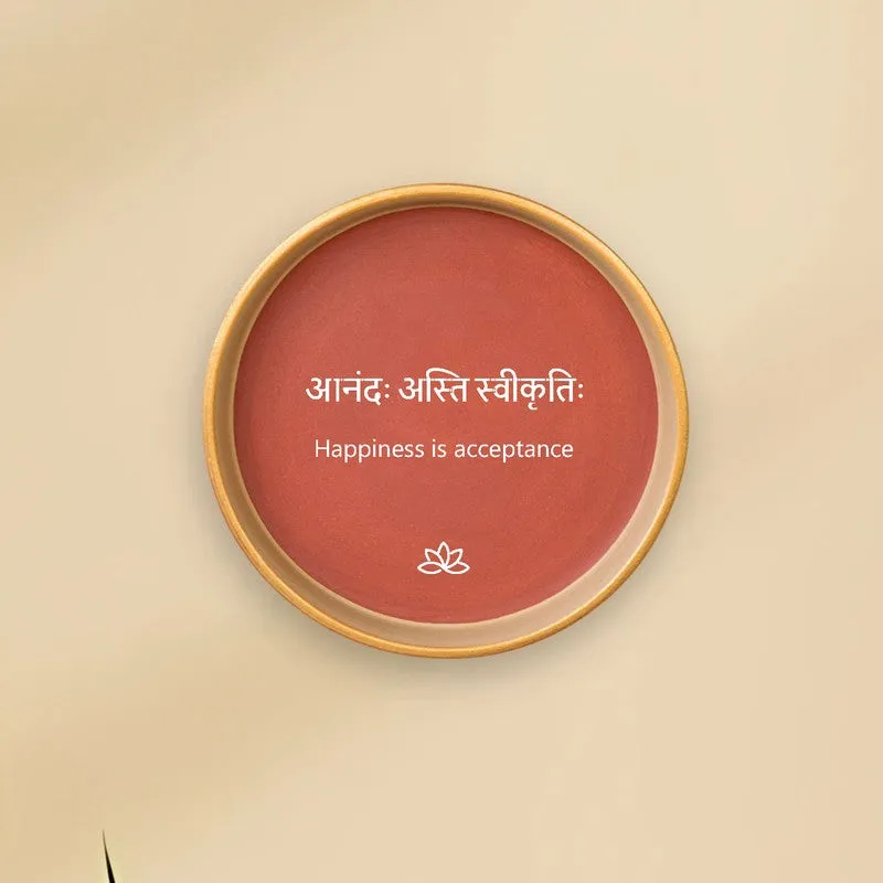 Serene Surrender Terracotta Wall Plate media 3