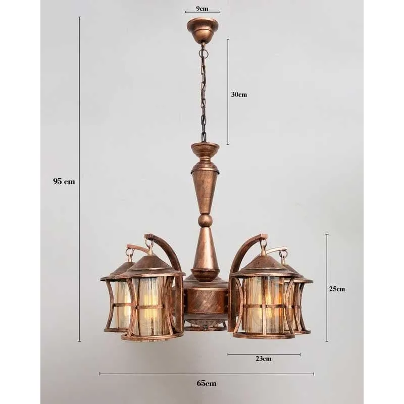 Industrial Edison Chandelier - 5 Lights media 7