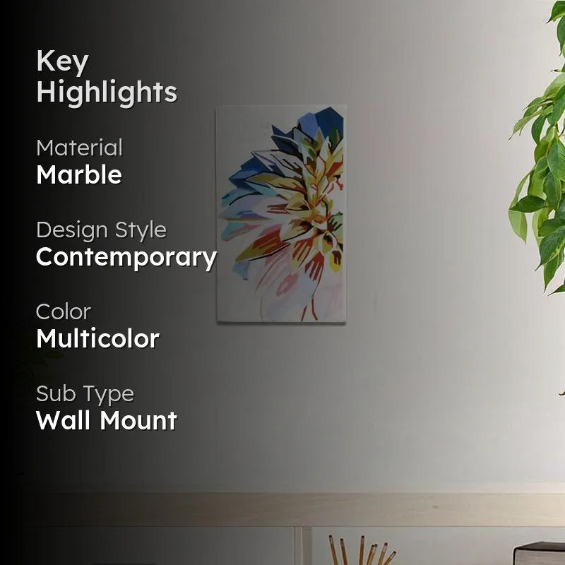Flower Palette Printed Marble Wall Accent media 2