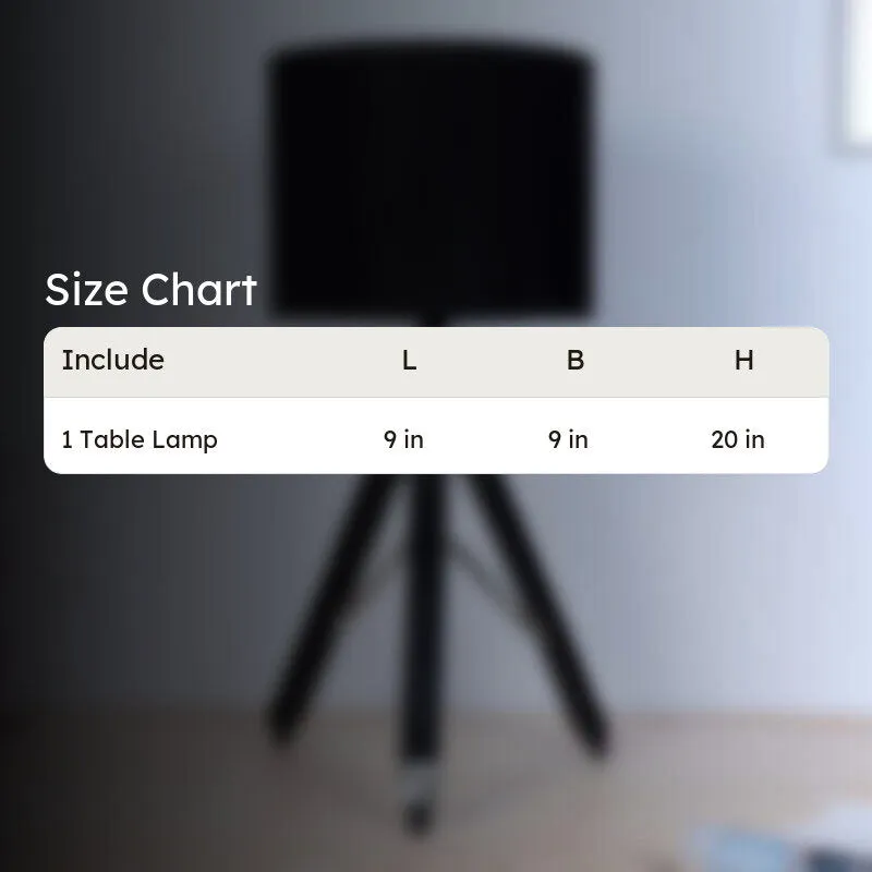 Urbane Fold Solid Tripod Mango Wood Table Lamp - Black media 5