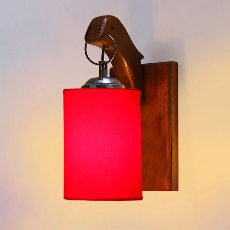 Estrella Wooden Wall Lamp - Red media 4