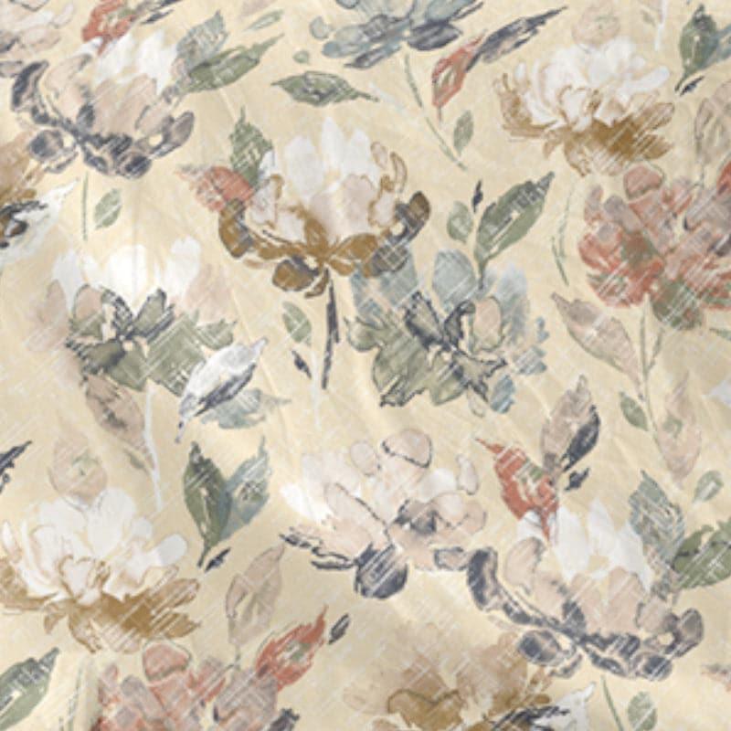 Teva Vintage Flora  Cotton Bedsheet (Biege) - 254 TC media 5