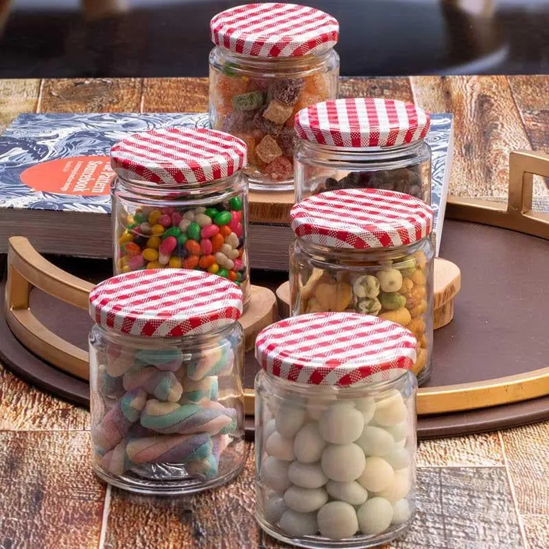 Bread Basket Storage Jar with Metal Lid (200 mL Each)- Set of Six media 1