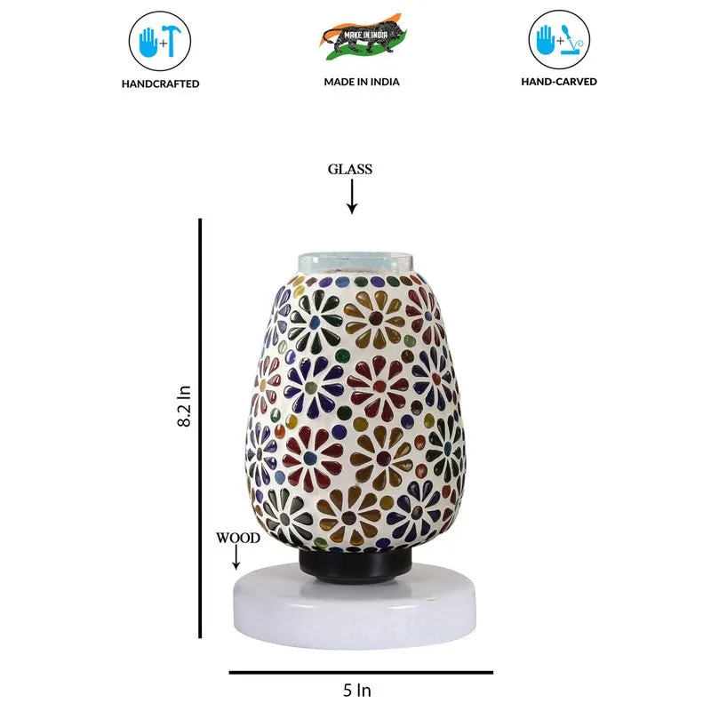Lumirius Glass Table Lamp With Wooden Base - Multicolor media 8