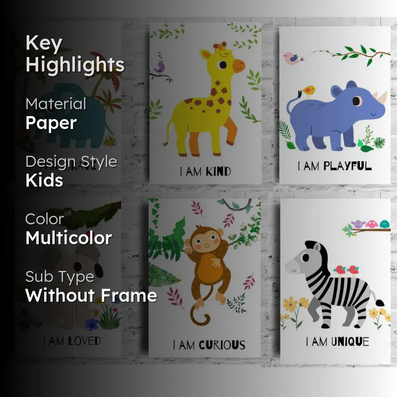 Cute Affirmation Wall Poster - Set of Six media 2