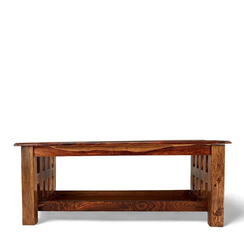 Brenox Sheesham Wooden Center Table - Brown media 6