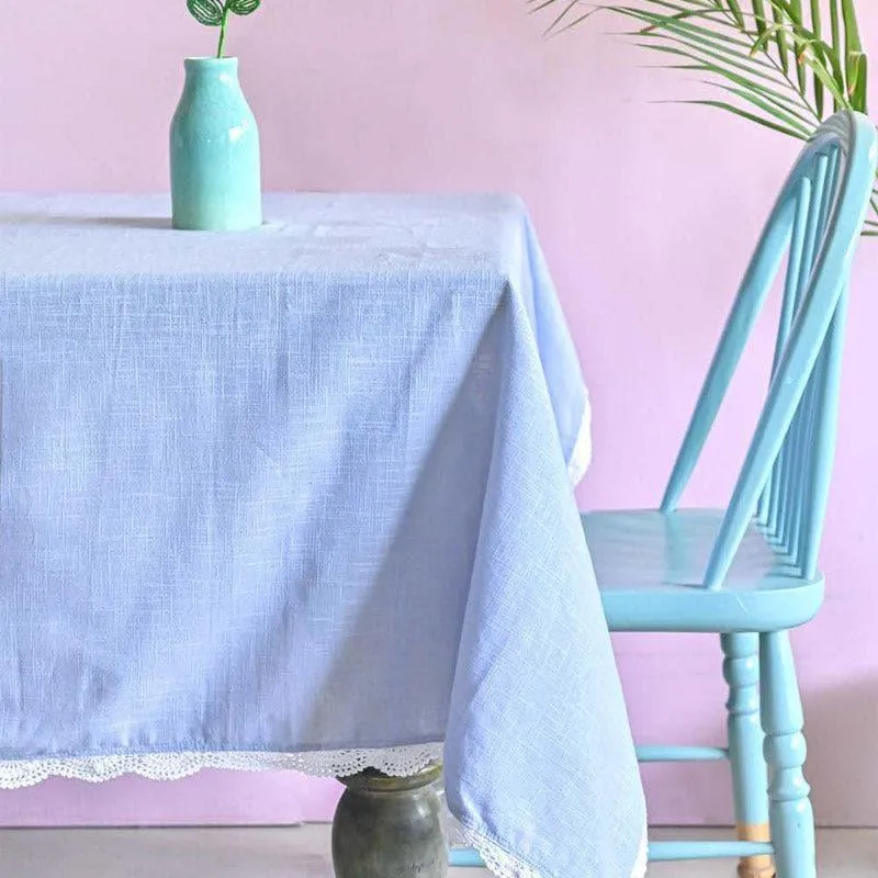 Silver Mist Hand Crochet Table Cover - Six Seater media 1