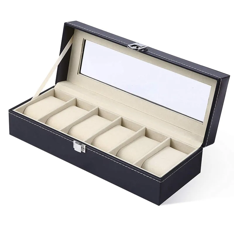 Chrono Safe Hexa Faux Leather Watch Storage Box media 5