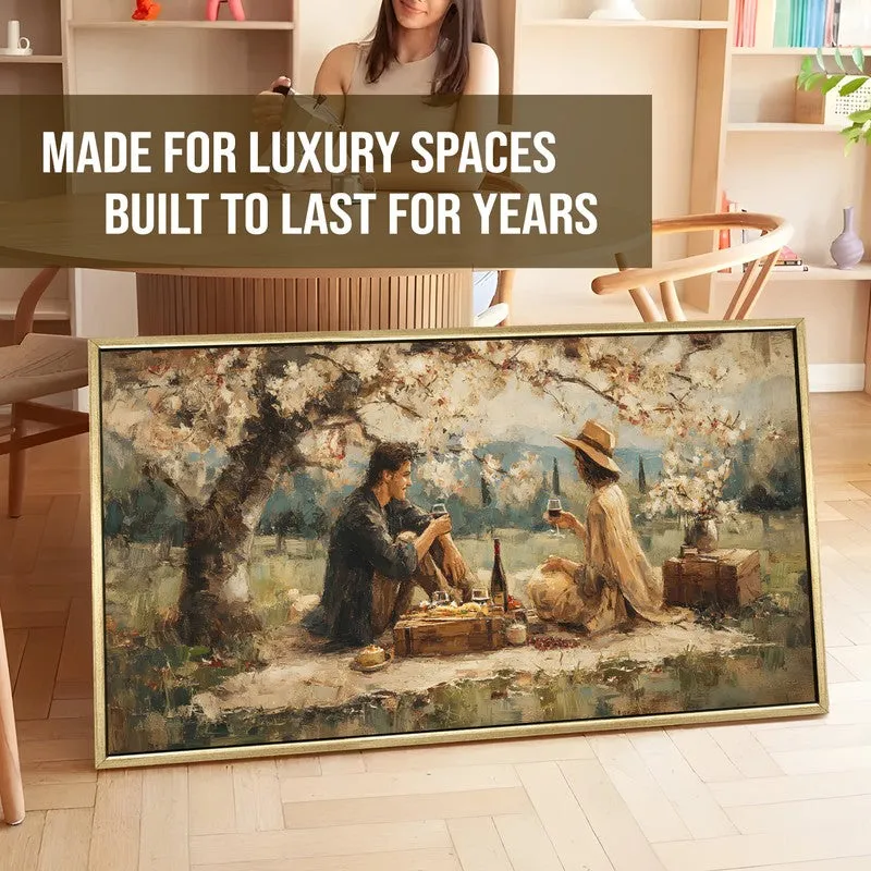 Petal Rain Canvas Wall Painting With Frame media 5