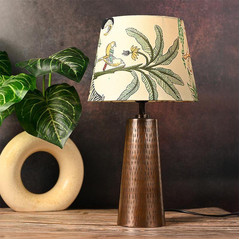 Cassius Etched Copper Fabric Table Lamp - Multicolor image 3