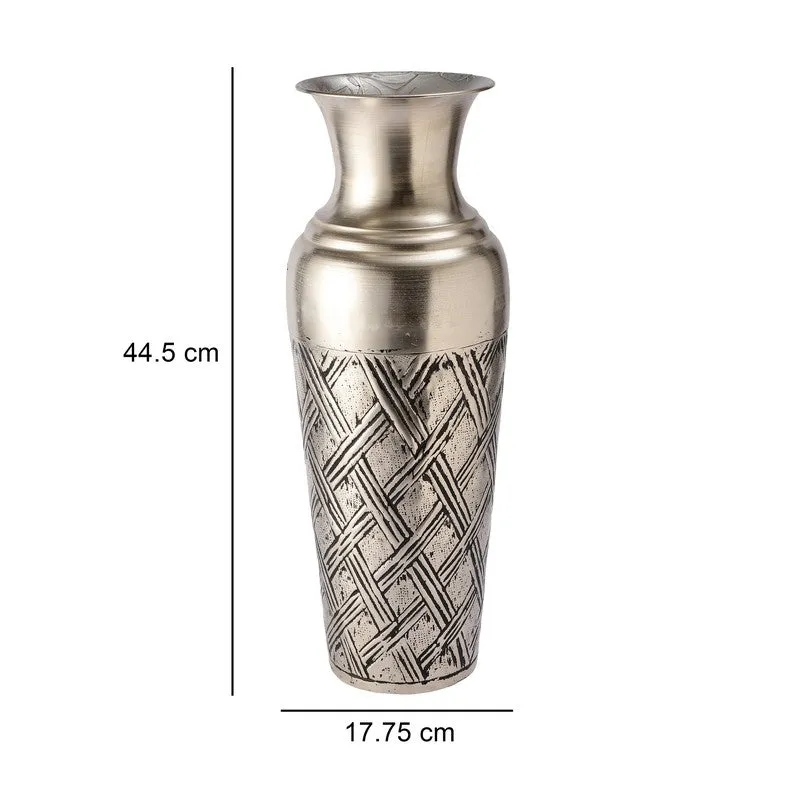 Ornique Iron Floor Vase - Silver media 6