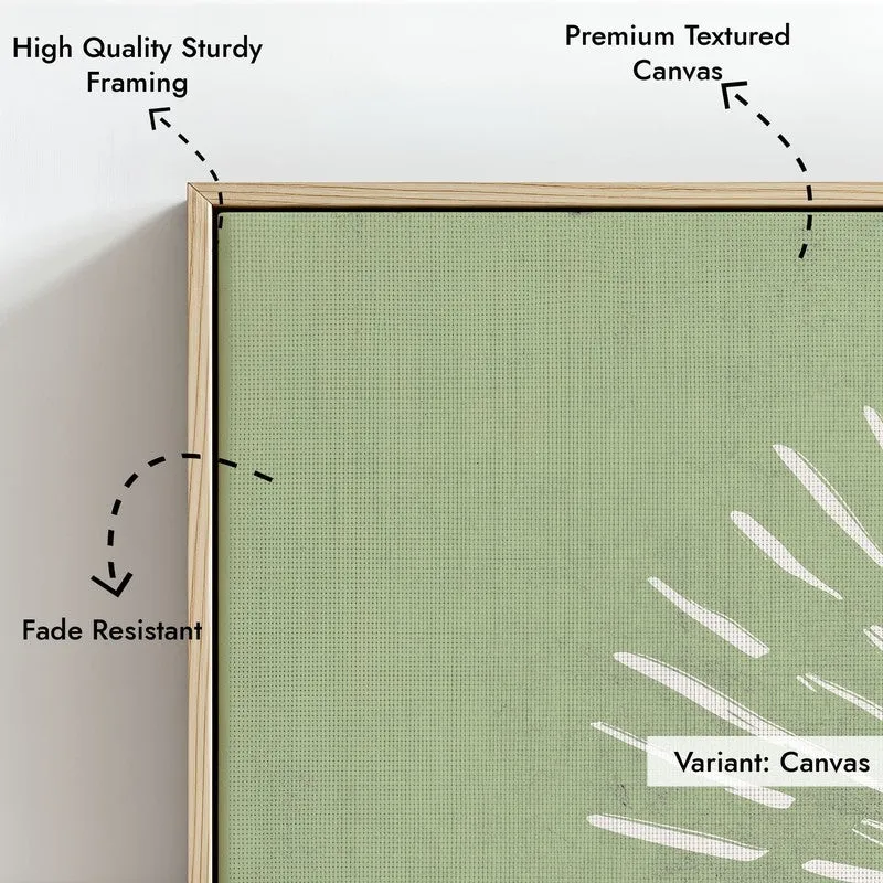 Pastel Sunray Canvas Wall Painting With Brown Frame media 7