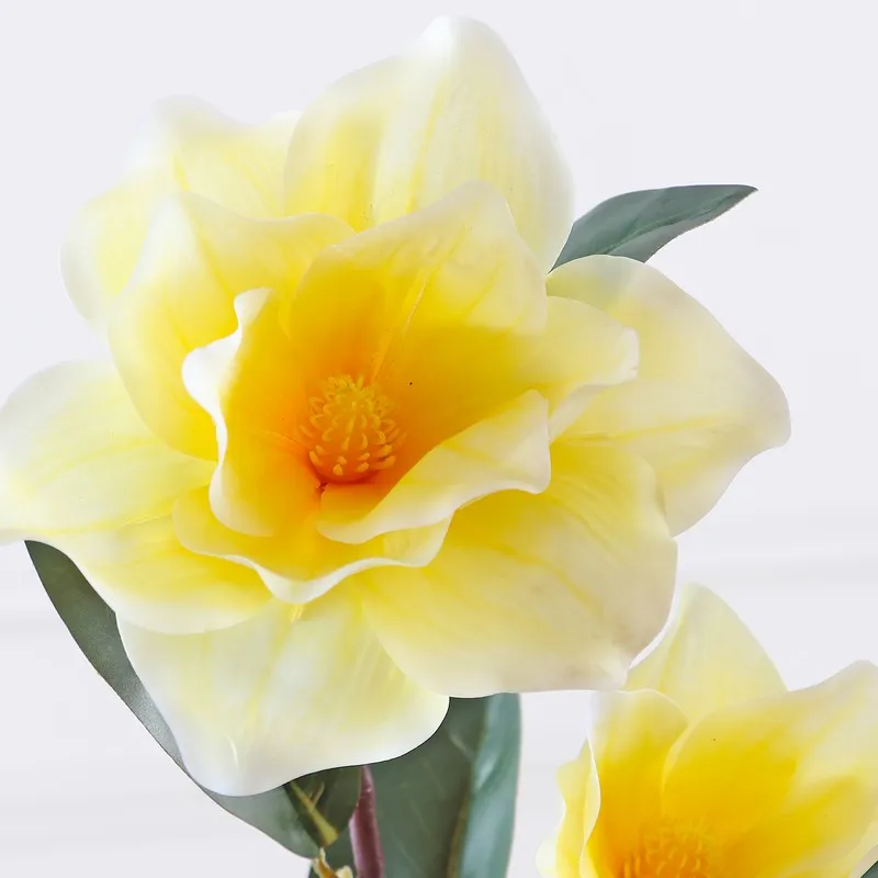 Floreva Magnolia Silicone Artificial Flower - Yellow media 5
