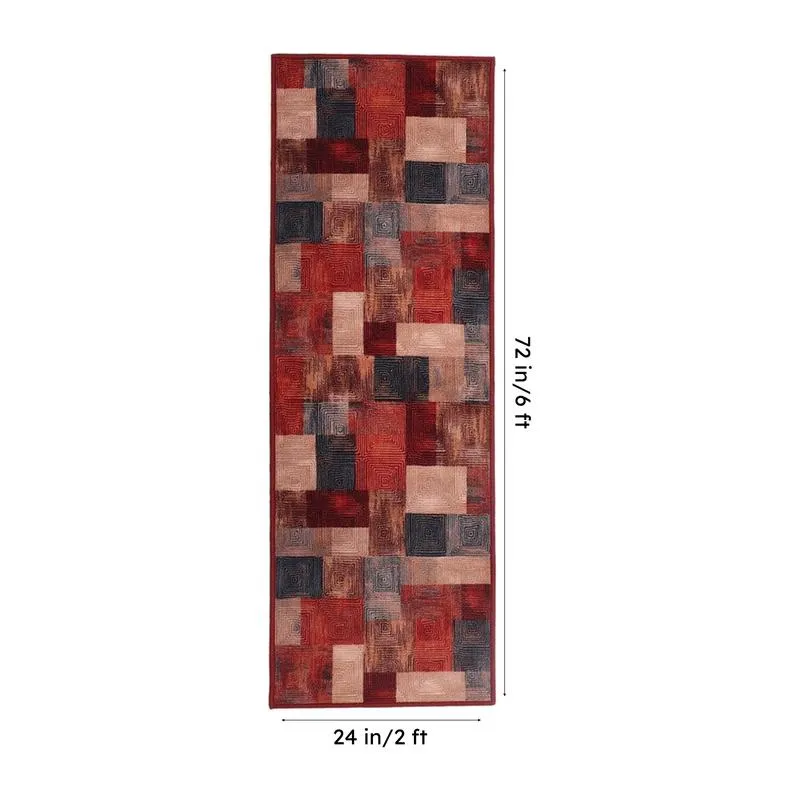 Symmetra Nylon Runner Rug - Red,Blue media 8