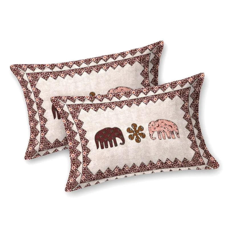 Rajsi Rang Cotton Bedsheet (Peach) - 160 TC media 4