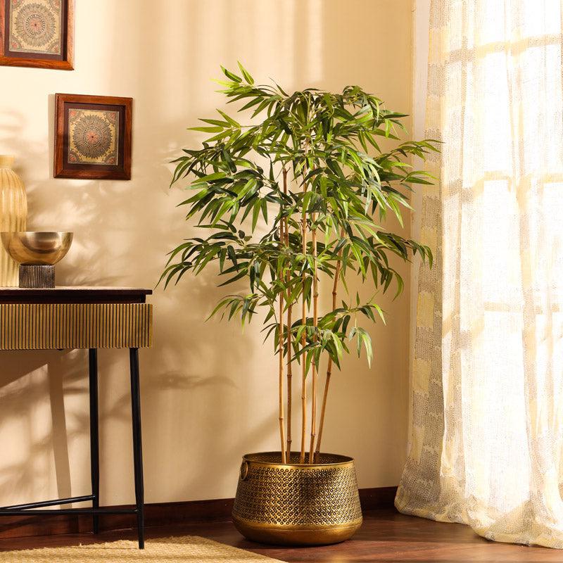 Artificial Realistic Bamboo Plant With Black Plastic Pot - 4.9 Feet media 6