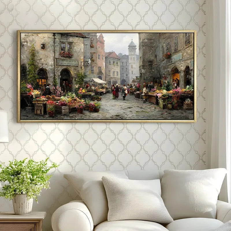 Heritage Walk Canvas Wall Painting With Frame media 4