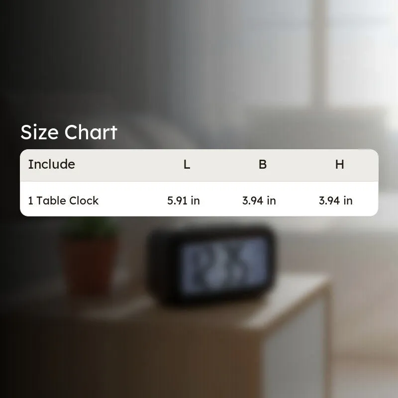 Chrono Charm Rectangle Plastic Table Clock media 10