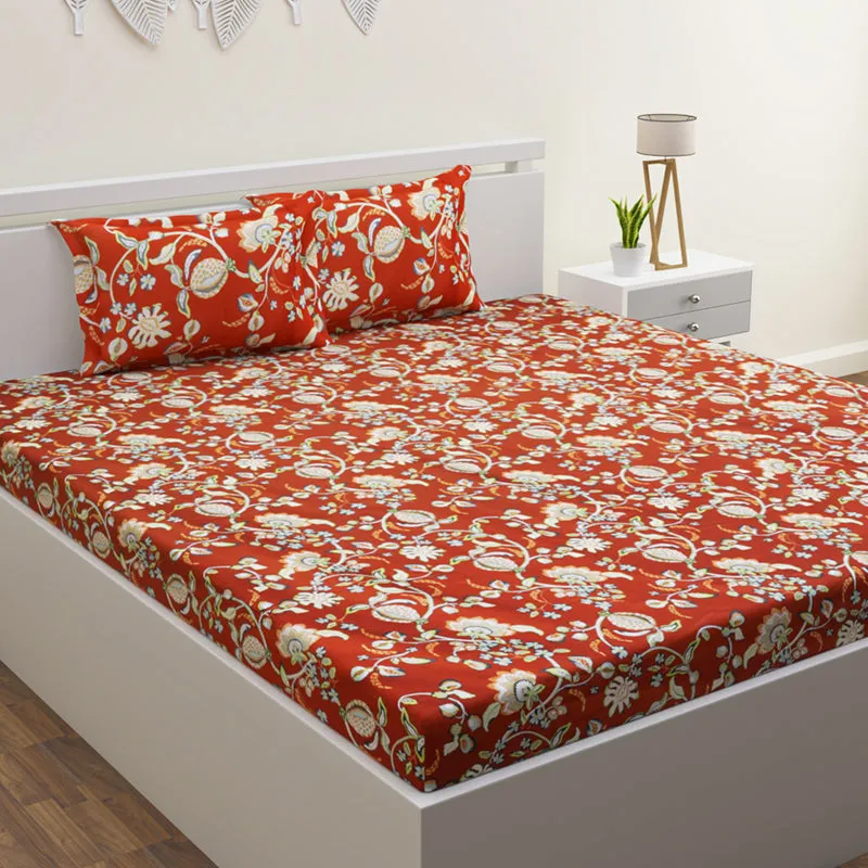 Haidee Printed Cotton Bedsheet - 220 TC media 1