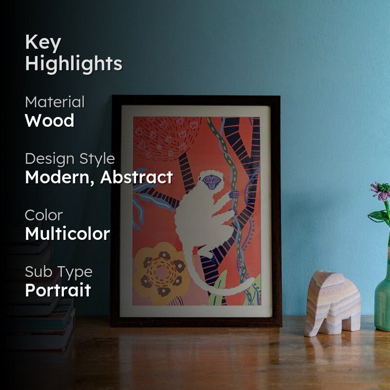 Trinova Monkey Wooden Wall Art media 2