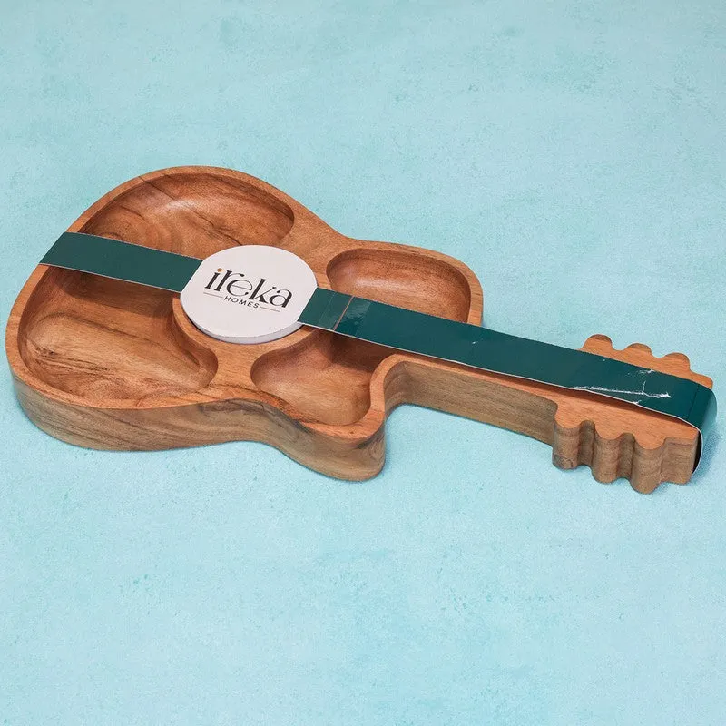 Pine Charm Appetizer (Wood,Ceramic) Platter - Two Piece Set media 6