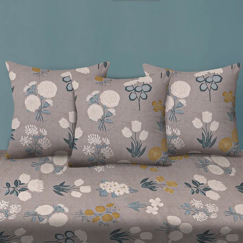 Neutral Nature Diwan Set - Six Piece Set media 4