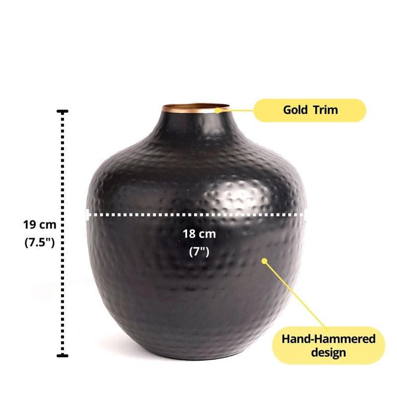Francine Metal Vase - Black media 5
