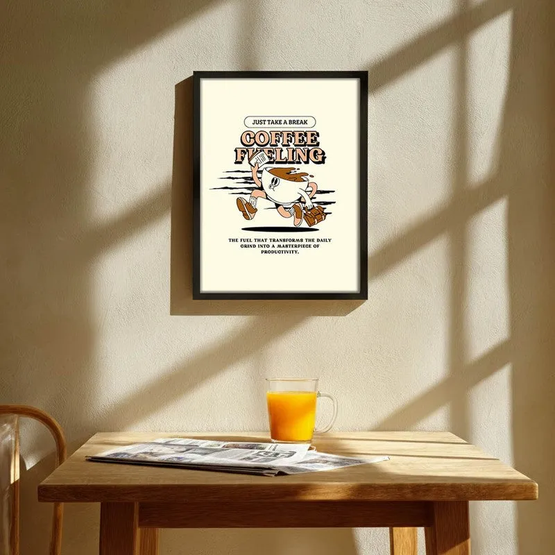 CoffeeRun Archival Canvas Wall Art - Black media 1