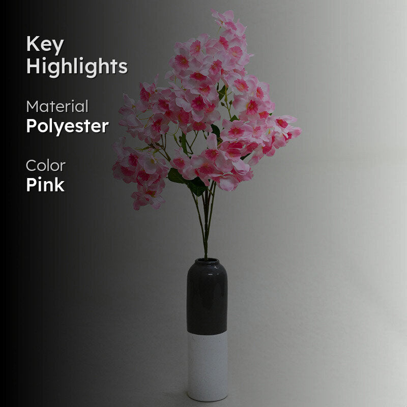 Faux Everlasting Daffodil Flower Stick - Pink media 2