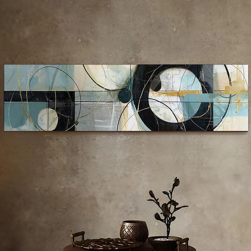 Whispers In Blue Abstract Canvas Wall Art media 4